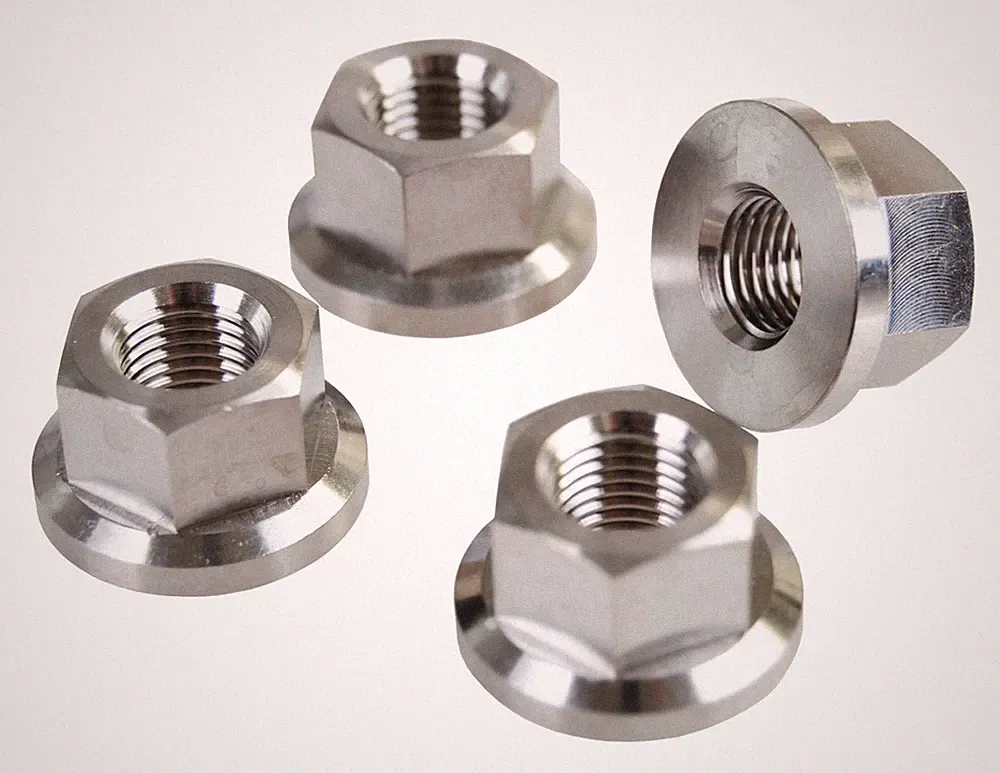 Ultralight Titanium BMX bicycle axle nut 3/8" X 26T - SET OF 4 - SILVER