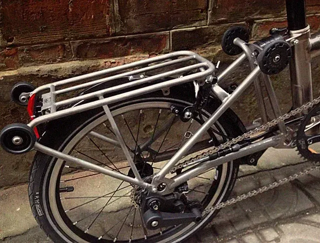 Ultralight Titanium Folding Rear Rack for Brompton Folding Bike