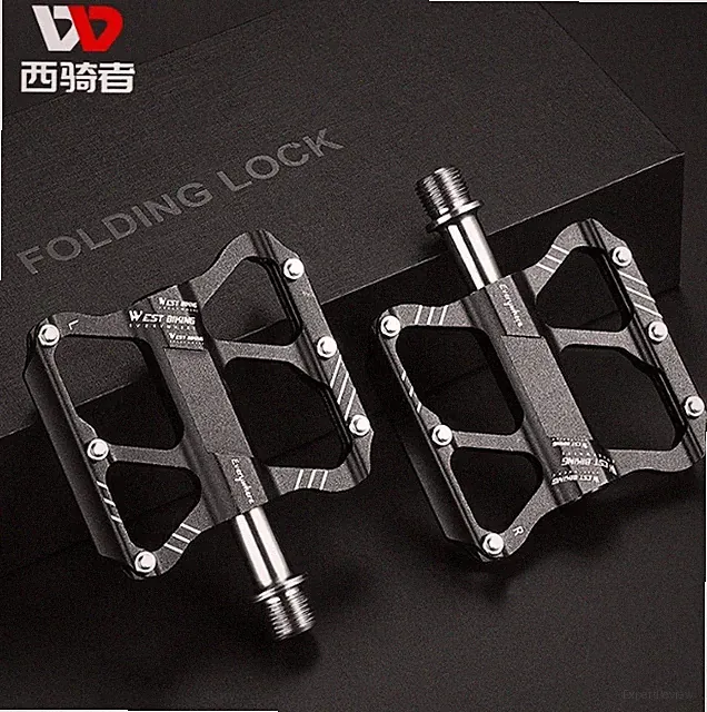 WEST BIKING Aluminum Bicycle Pedals 3 Bearings Titanium Axle lightweight Pedals