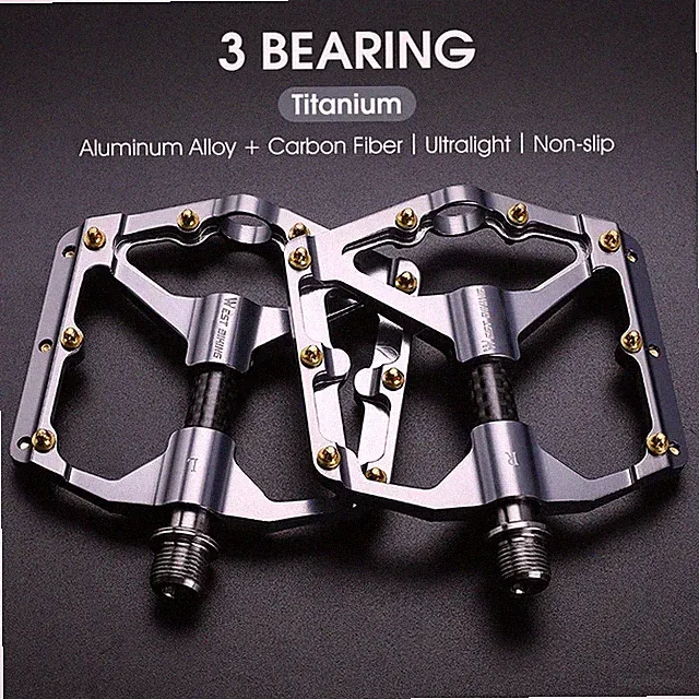 WEST BIKING Carbon Fiber Bicycle Pedals MTB Road Bike 3 Bearings Lightweight